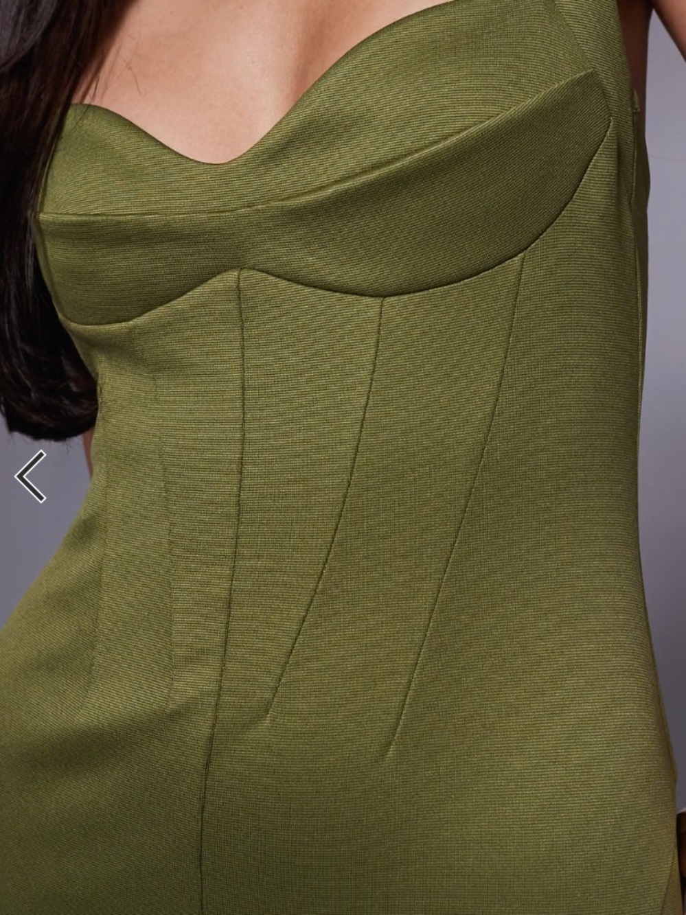 ASOS Olive Green Halter Midi Dress